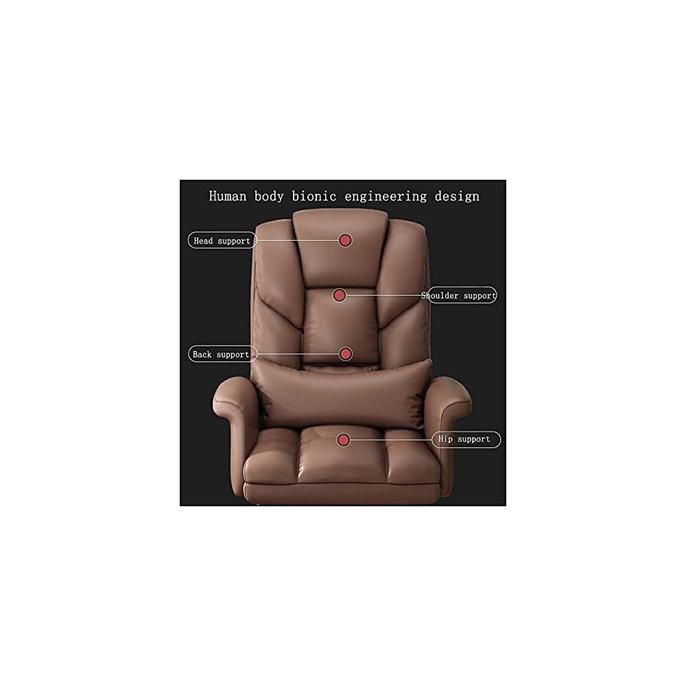 Home Office Chairs Boss Chair,Ergonomic Video Game Chairs,Comfortable Leather Reclining with Footstool,Desk Chair Recliner