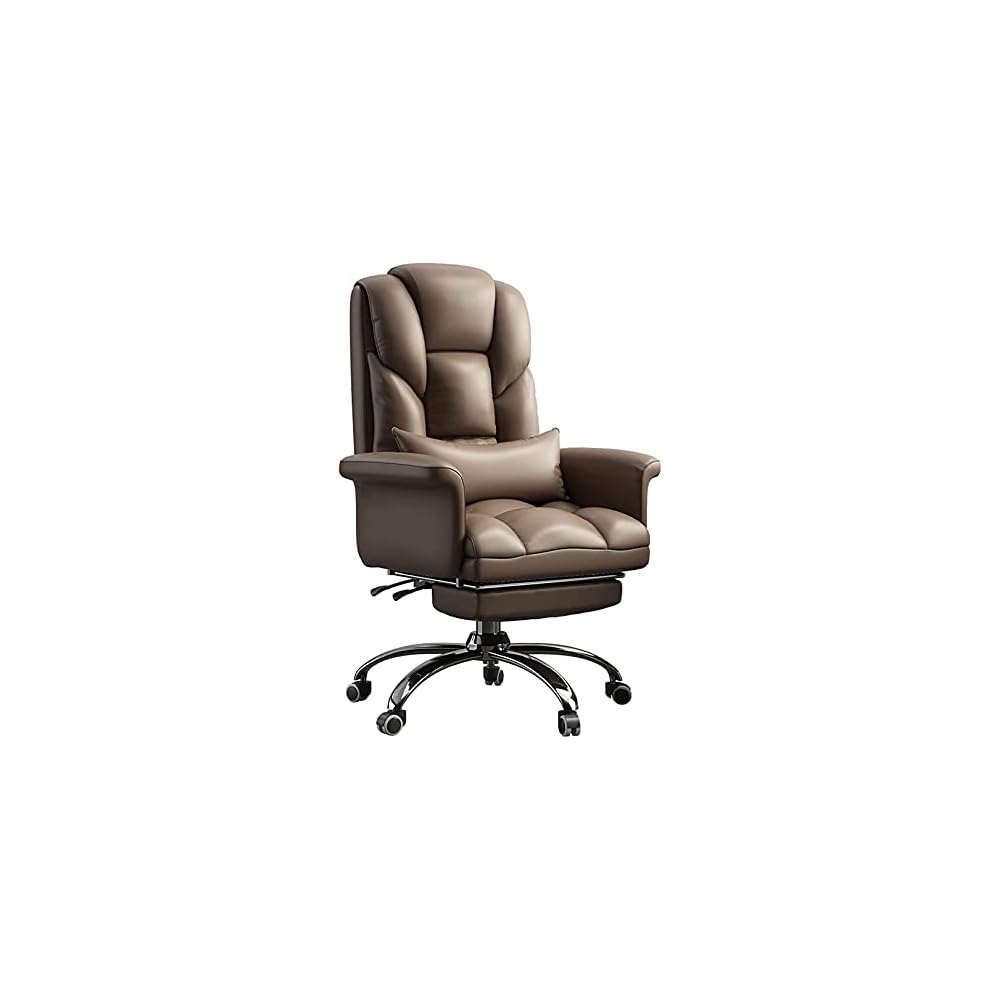 Home Office Chairs Boss Chair,Ergonomic Video Game Chairs,Comfortable Leather Reclining with Footstool,Desk Chair Recliner