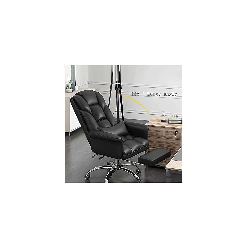 Home Office Chairs Boss Chair,Ergonomic Video Game Chairs,Comfortable Leather Reclining with Footstool,Desk Chair Recliner
