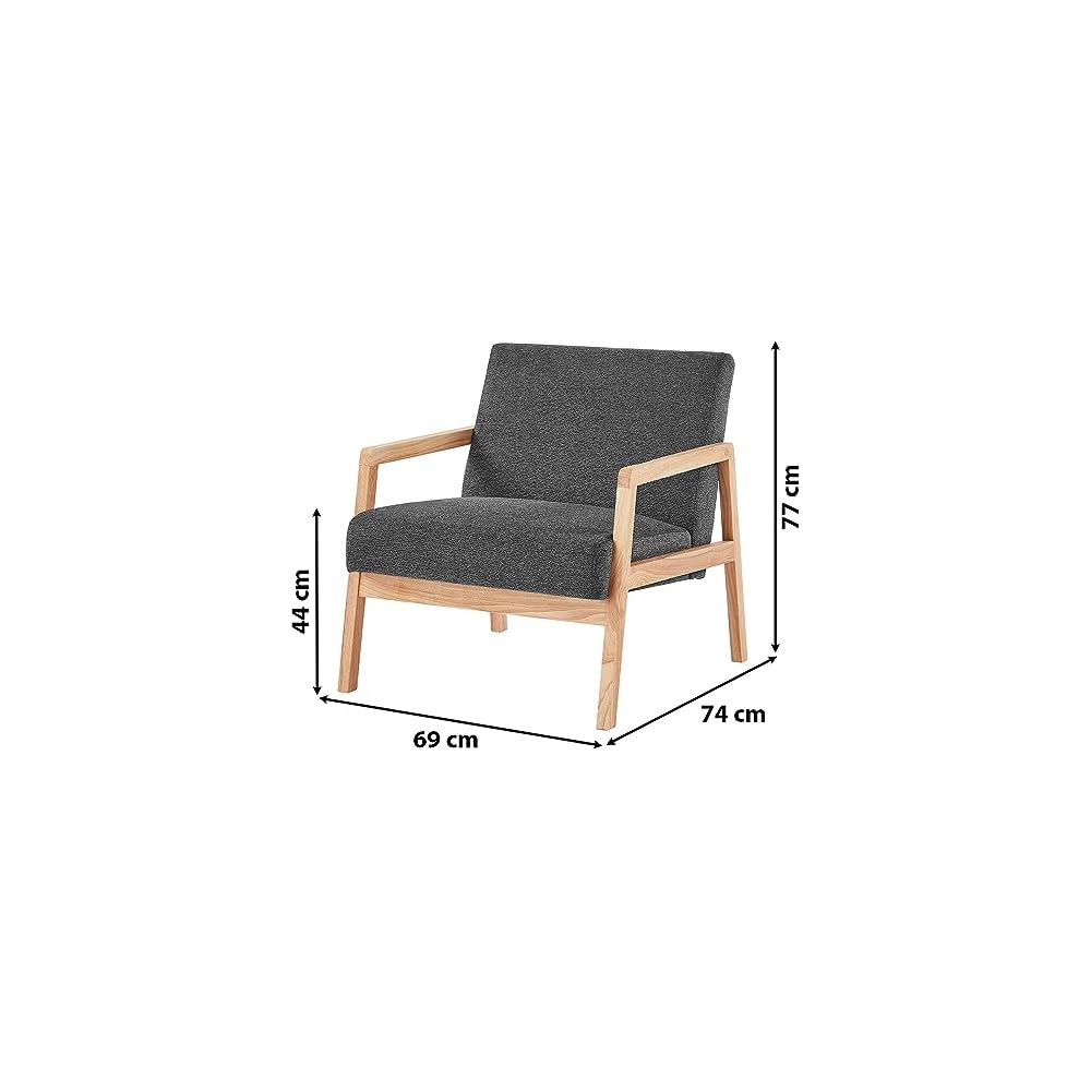 BAÏTA BONIFACIO Armchair in Anthracite Fabric