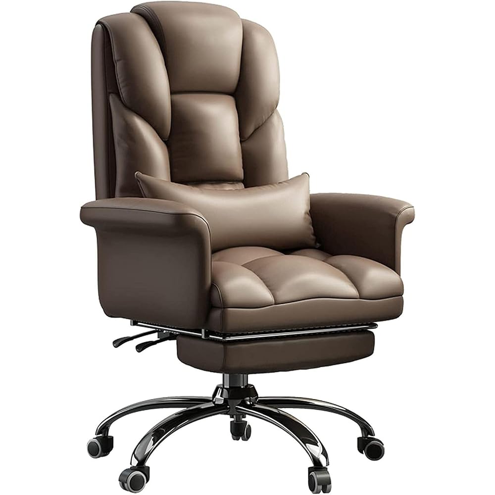 Home Office Chairs Boss Chair,Ergonomic Video Game Chairs,Comfortable Leather Reclining with Footstool,Desk Chair Recliner